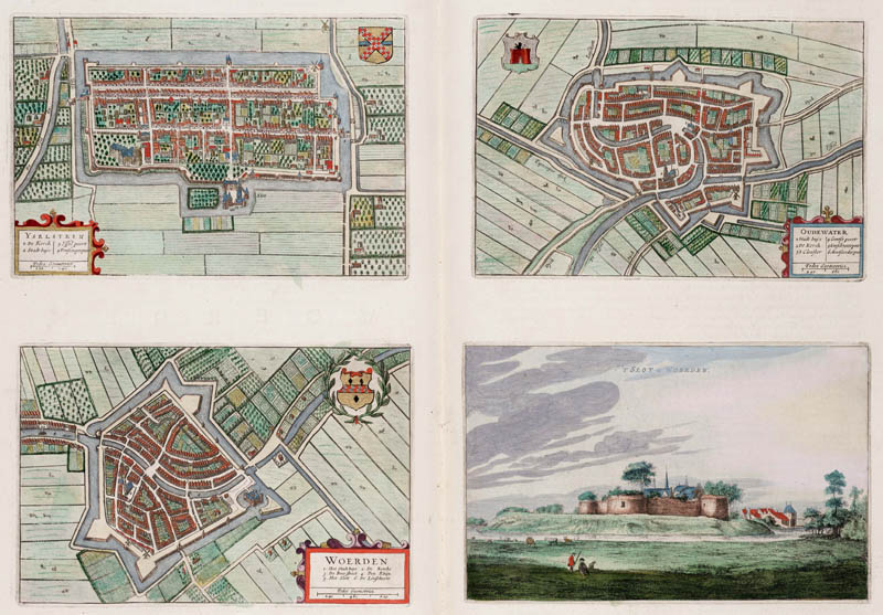 IJsselstein-Oudewater-Woerden-slot Woerden 1649 Blaeu